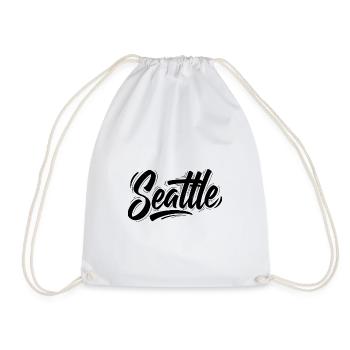 Seattle - Drawstring Bag - white - Front