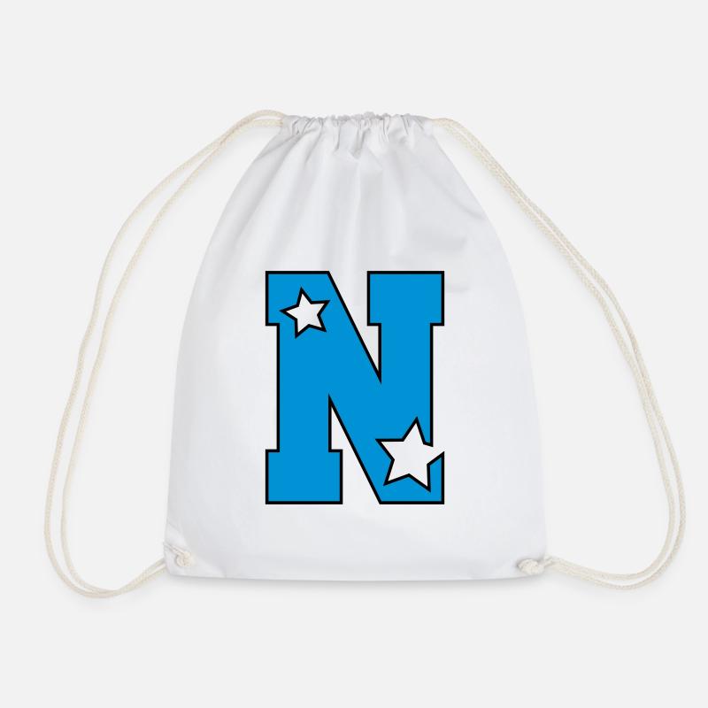 lettern - Drawstring Bag - white