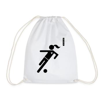 Women's Soccer! - Drawstring Bag - white - Front