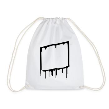 graffiti_frame - Drawstring Bag - white - Front