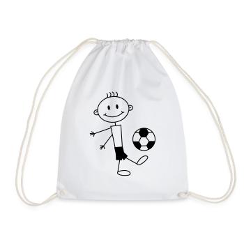 soccer_boy - Drawstring Bag - white - Front