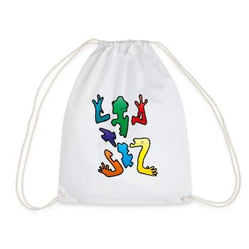 Life is a puzzle game ... - Drawstring Bag - white - Front