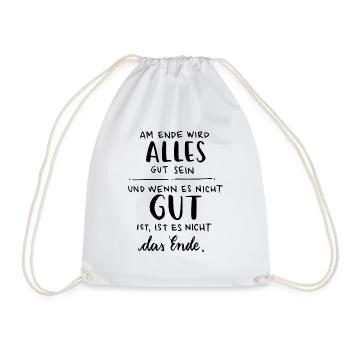 Everything will be fine - Drawstring Bag - white - Front