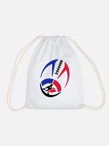 shirt ball - Drawstring Bag - white