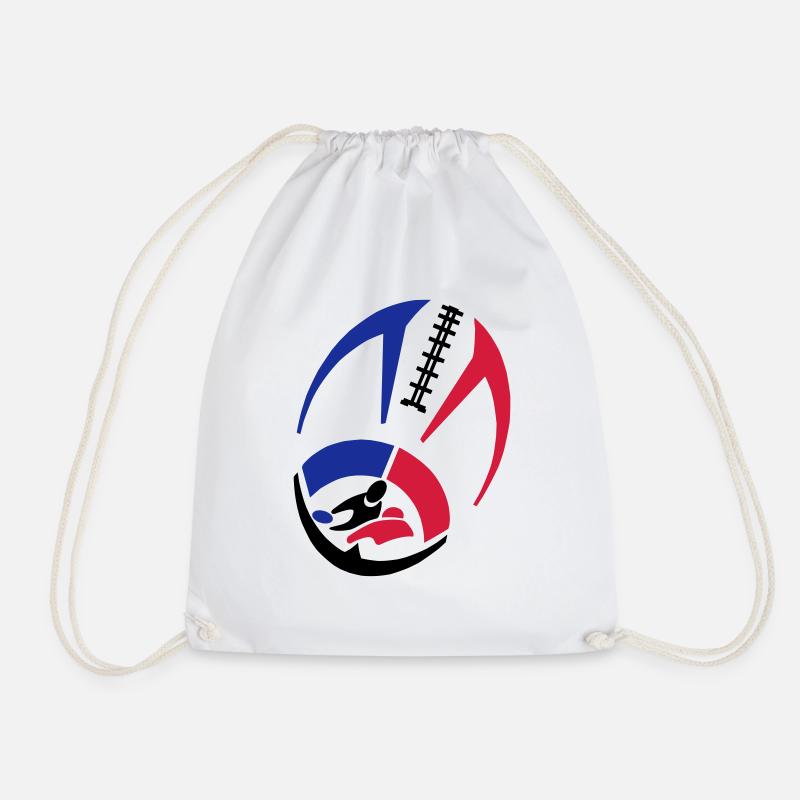 shirt ball - Drawstring Bag - white