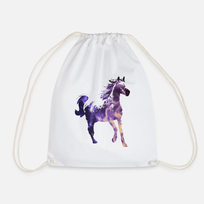 cheval - Sac de sport léger - blanc