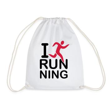 i_love_running_f2 - Turnbeutel - Weiß - Vorne