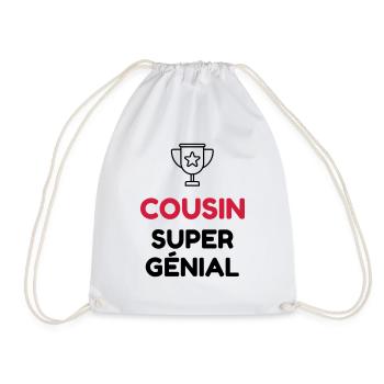 Cousin - Cousine - Famille - Bébé - Naissance - Drawstring Bag - white - Front