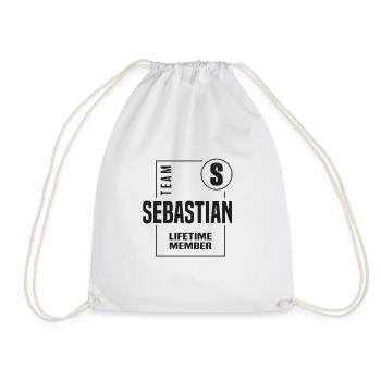 Sebastian - Drawstring Bag - white - Front