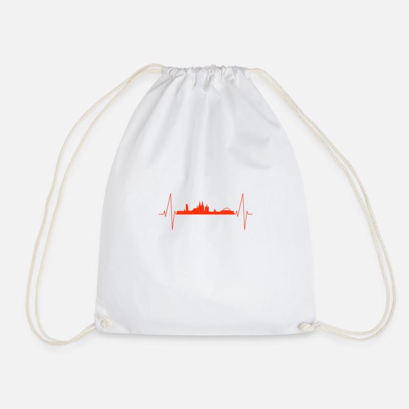 Köln heartbeat - Turnbeutel - Weiß