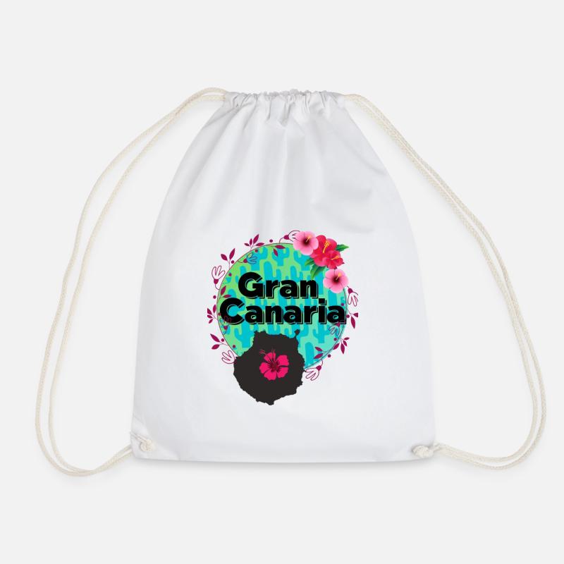 Gran Canaria Flower - Turnbeutel - Weiß