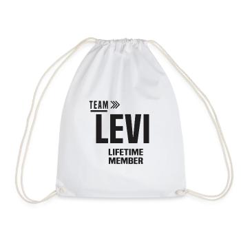 Levi - Drawstring Bag - white - Front