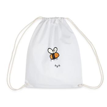 Busy bee - Drawstring Bag - white - Front