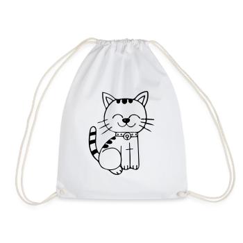 Kitten - Drawstring Bag - white - Front