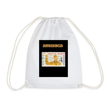 America - Drawstring Bag - white - Front