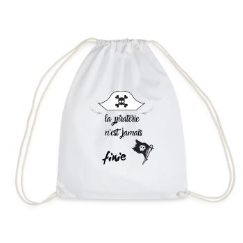 la piraterie n'est jamais finie - Sac de sport léger - blanc - Devant