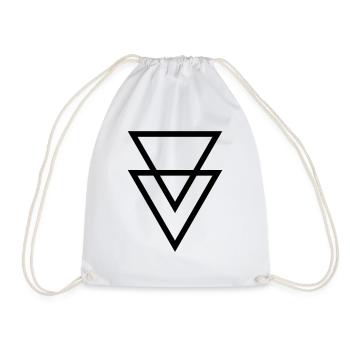 Triangles Symbols Vector - Drawstring Bag - white - Front