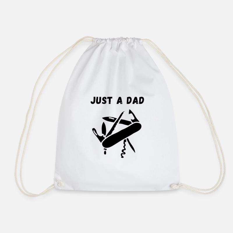 Dad - Pocket Knife - Drawstring Bag - white