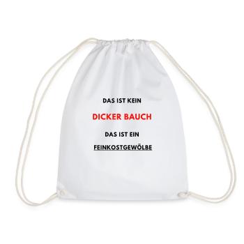 DAS IST KEIN DICKER BAUCH SONDER FEINKOSTGEWEBE - Turnbeutel - Weiß - Vorne