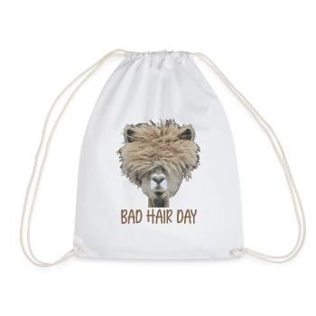 Bad Hair Day - Drawstring Bag - white - Front