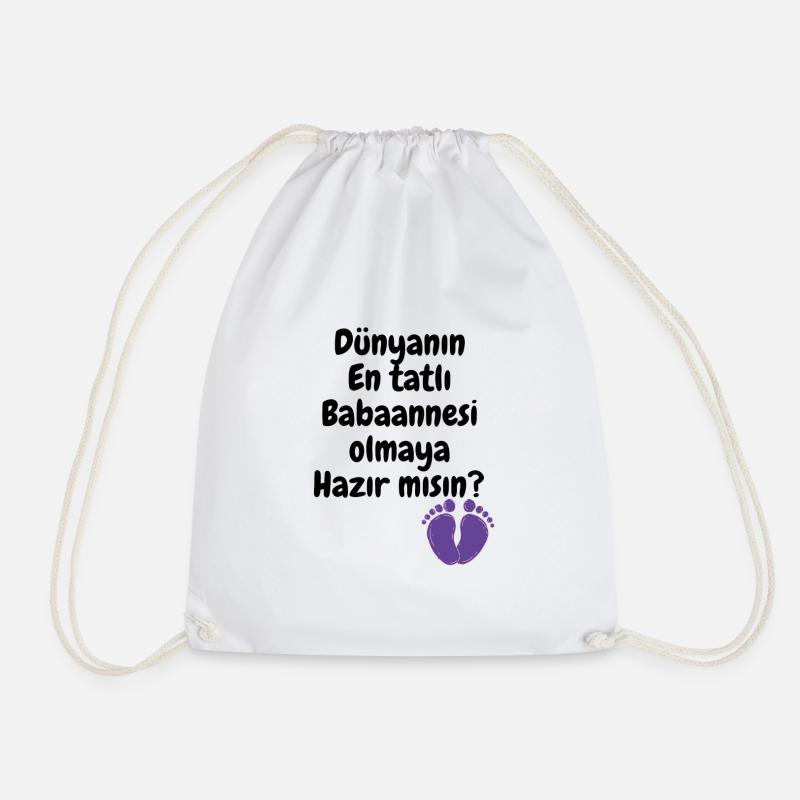 Babaanne oluyorsun - Turnbeutel - Weiß