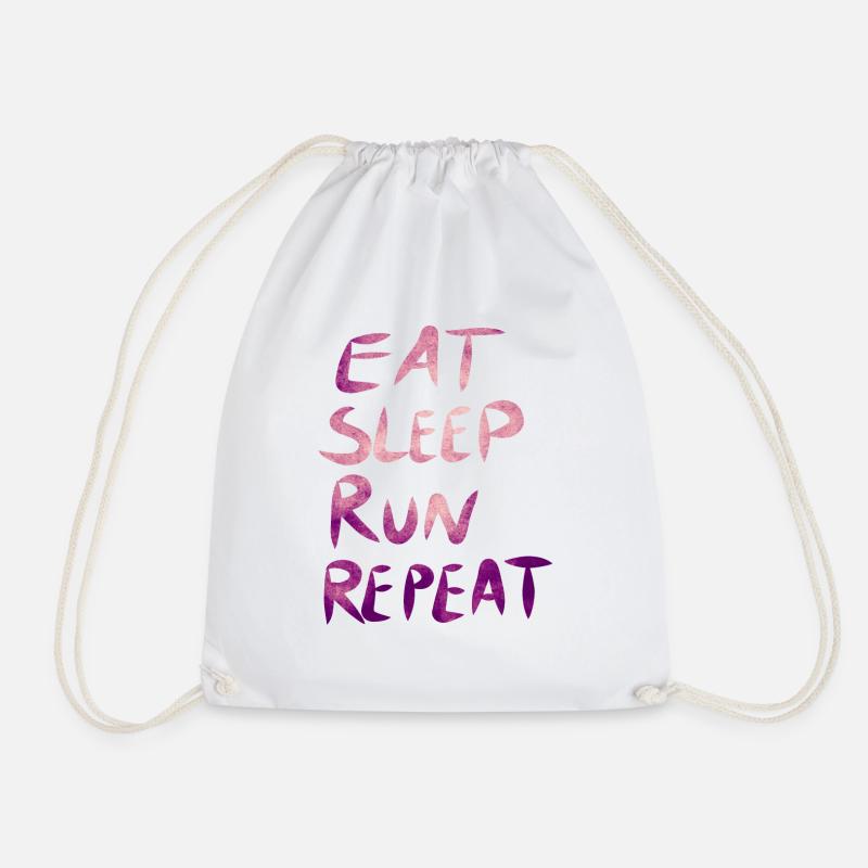 Eat Sleep RUN Repeat - Turnbeutel - Weiß