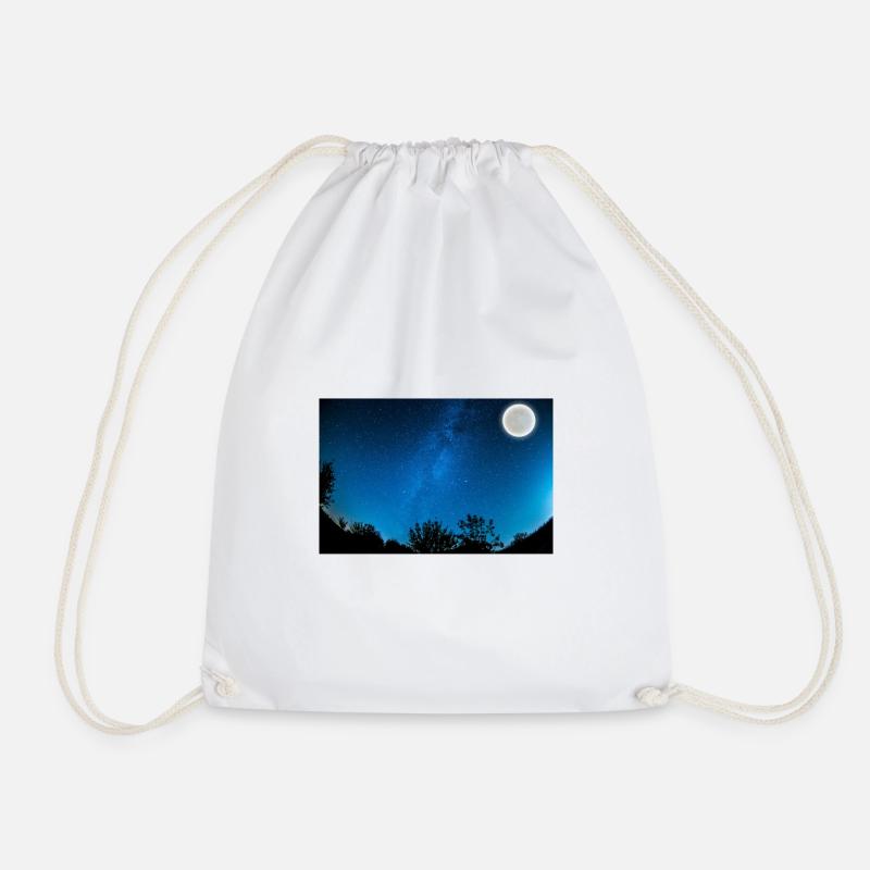 Summer Night - Drawstring Bag - white
