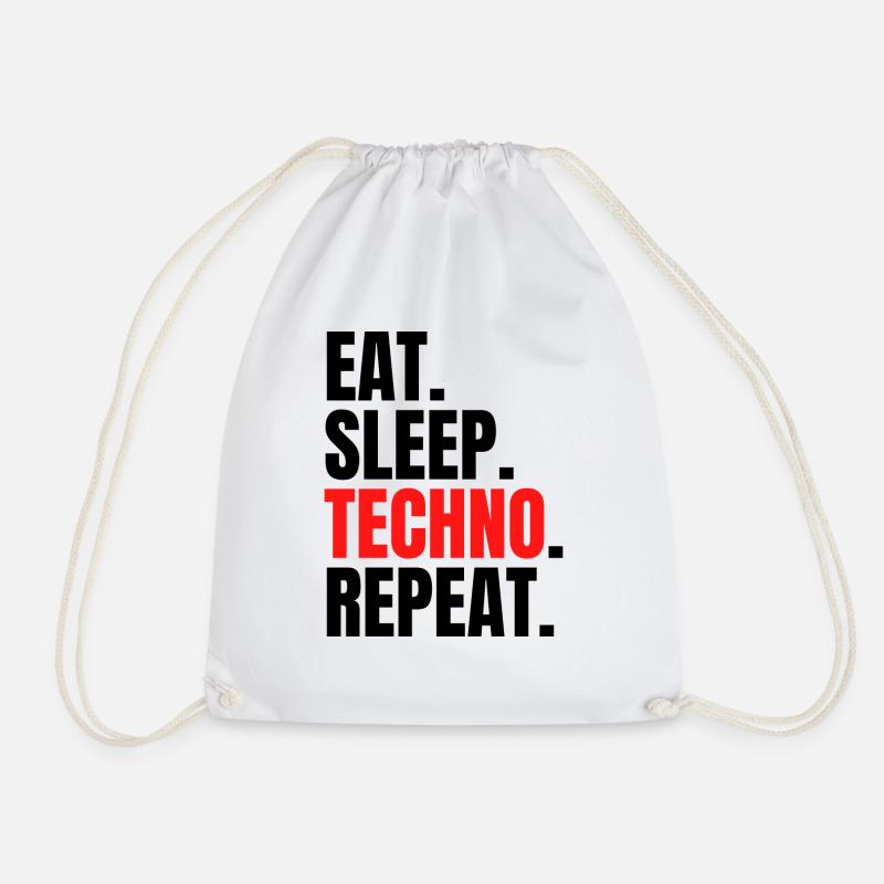 manger du sommeil techno répéter - Sac de sport léger - blanc