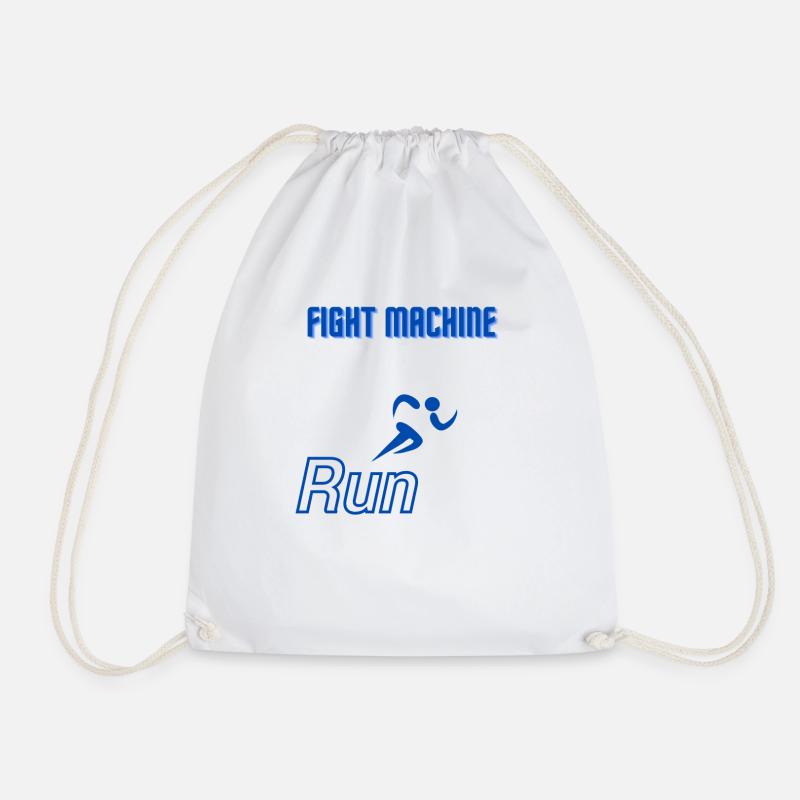 Run fight machine - Turnbeutel - Weiß