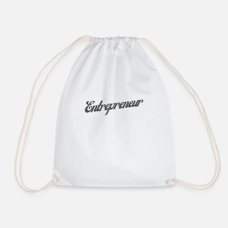 Entrepreneur Design - Drawstring Bag - white