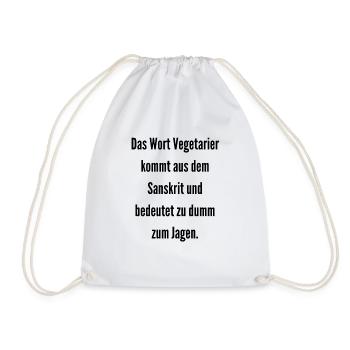 Gegen Vegetarier - Turnbeutel - Weiß - Vorne
