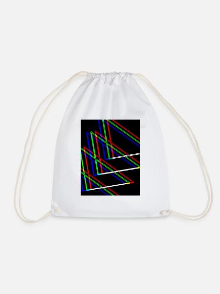 Trippy Triangle - Turnbeutel - Weiß