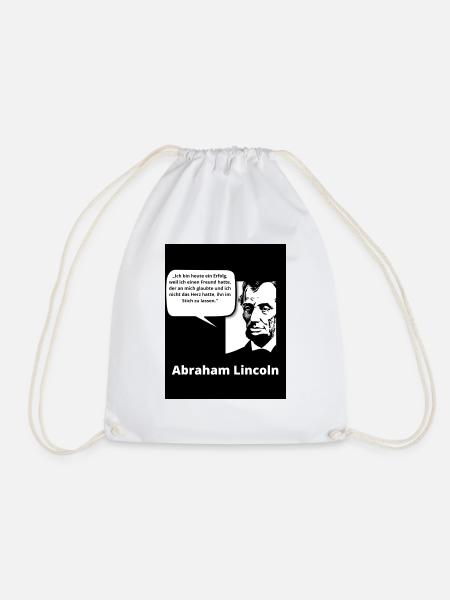 Abraham Lincoln - Turnbeutel - Weiß