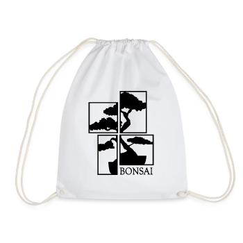 bonsai nebari japan yamadori bonsai garden - Drawstring Bag - white - Front