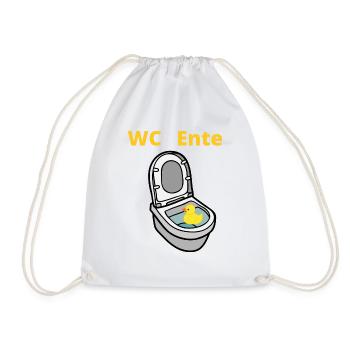 WC Ente - Turnbeutel - Weiß - Vorne
