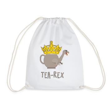 Tea-Rex - T-Rex jeu de mots bestial fun4m3 - Sac de sport léger - blanc - Devant