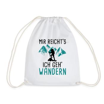 Mir reichts ich geh Wandern - Turnbeutel - Weiß - Vorne
