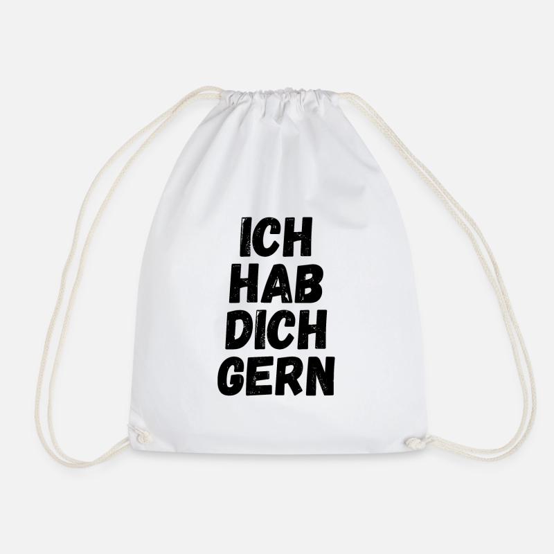 Ich hab dich gern - Turnbeutel - Weiß