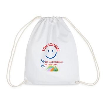 Ton sourire est ma plus belle motivation - Sac de sport léger - blanc - Devant