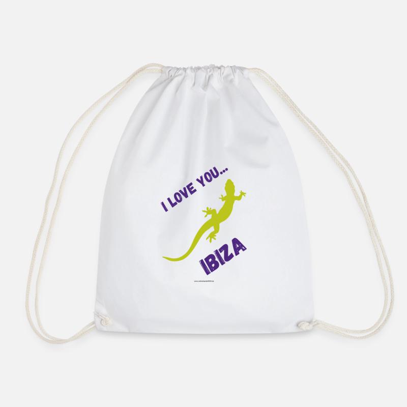 Ibiza Gecko - Turnbeutel - Weiß