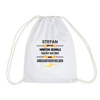 Stefan unter harte Schale eines Großartigen Helden - Turnbeutel - Weiß - Vorne