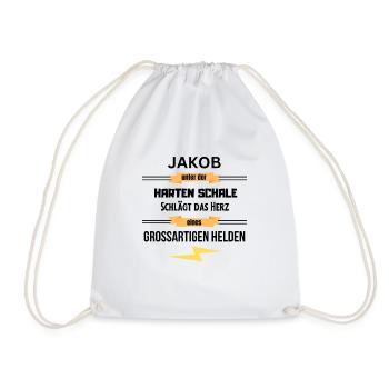 Jakob unter harte Schale eines Großartigen Helden - Turnbeutel - Weiß - Vorne