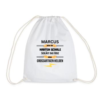 Marcus unter harte Schale eines Großartigen Helden - Turnbeutel - Weiß - Vorne