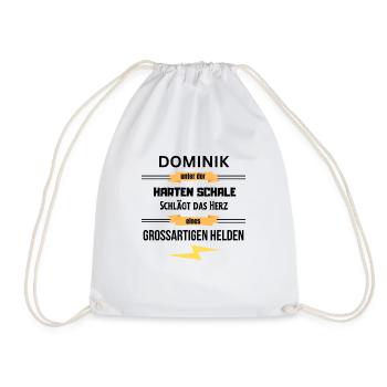 Dominik harte Schale eines Großartigen Helden - Turnbeutel - Weiß - Vorne