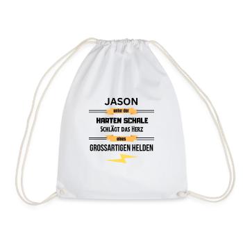Jason unter harte Schale eines Großartigen Helden - Turnbeutel - Weiß - Vorne