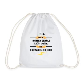 Lisa unter harte Schale eines Großartigen Helden - Turnbeutel - Weiß - Vorne