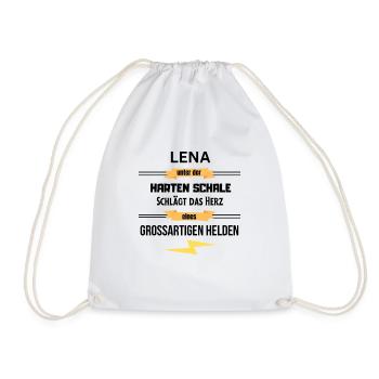 Lena unter harte Schale eines Großartigen Helden - Turnbeutel - Weiß - Vorne