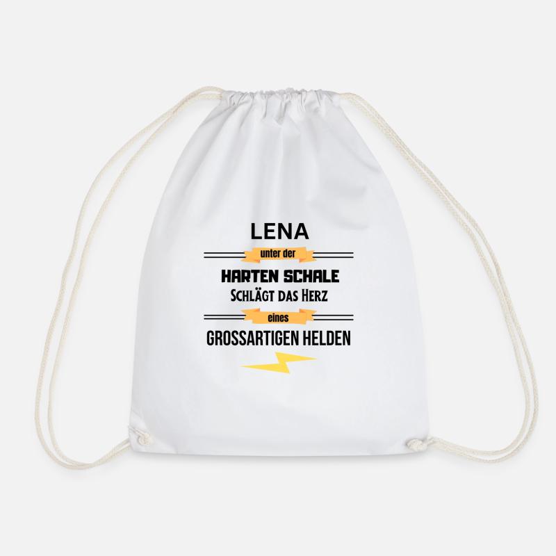 Lena unter harte Schale eines Großartigen Helden - Turnbeutel - Weiß