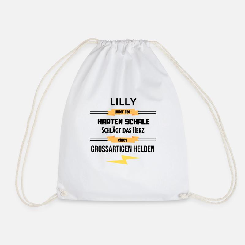 Lilly unter harte Schale eines Großartigen Helden - Turnbeutel - Weiß
