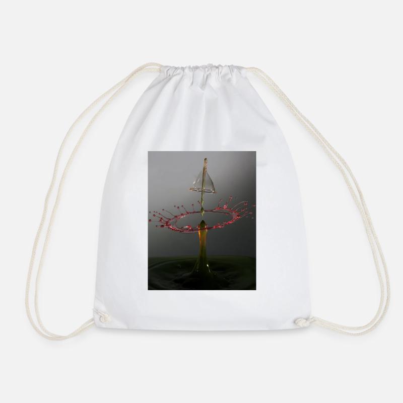 Water drop - Drawstring Bag - white
